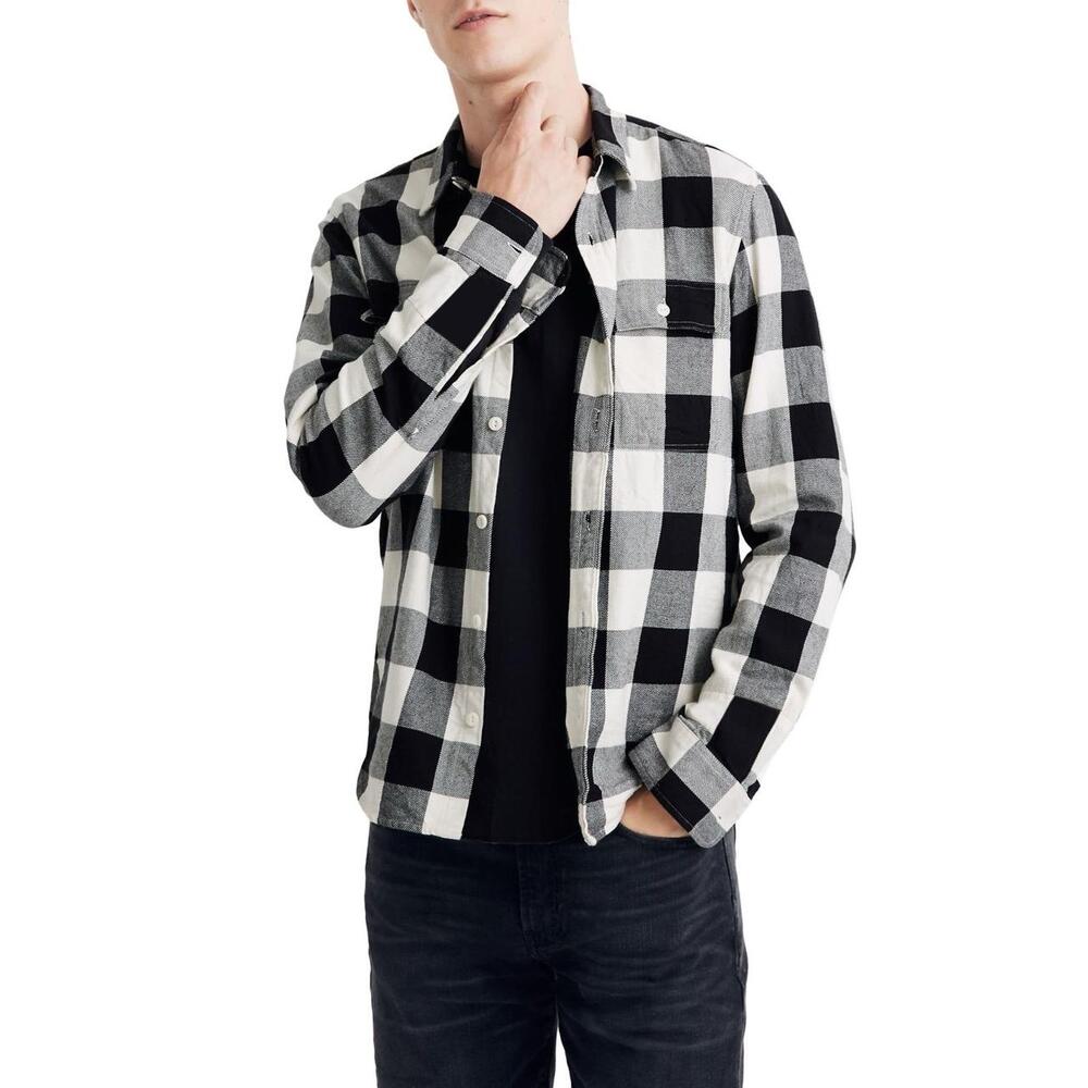 Madewell Mens Plaid Casual Long Sleeve Button-up Shirt Size Small